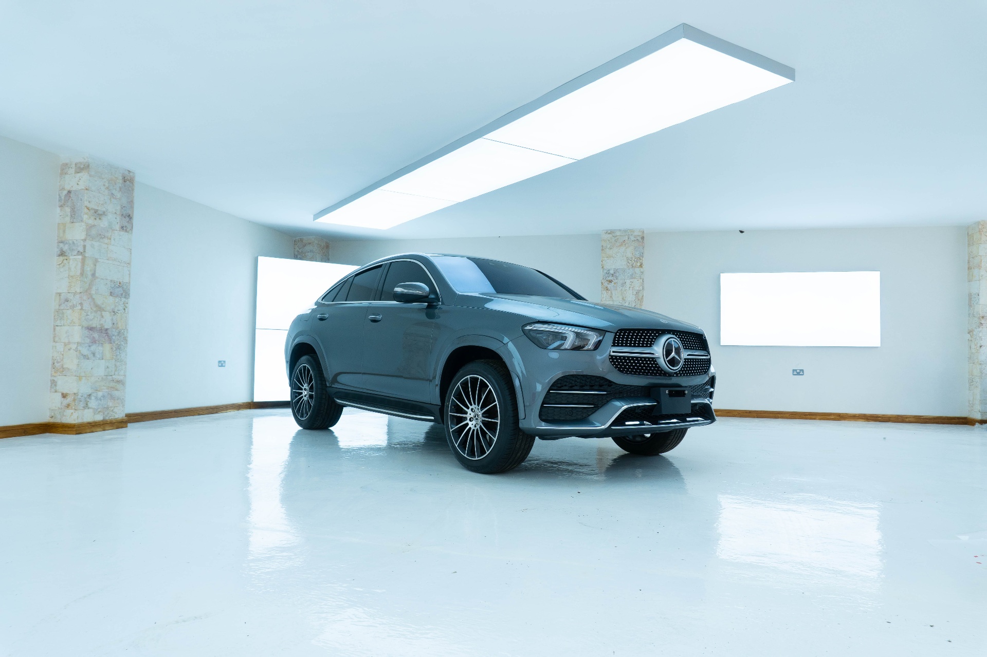 Mercedes-Benz GLE 400d Coupé inside the Donga showroom