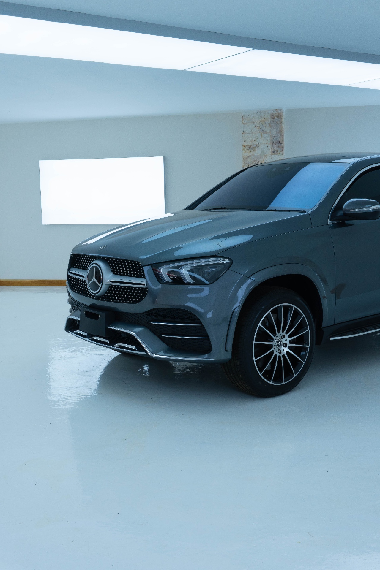 Mercedes GLE Coupé side profile — premium window tint installation by Donga